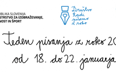 Ambasadorji projekta Teden pisanja z roko 2021